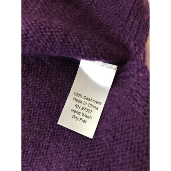 dolores piscotta 100% cashmere plum sleeveless knit top knit collar size small - Picture 4 of 9